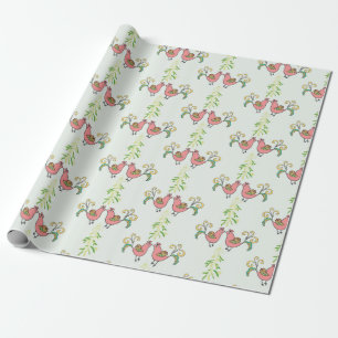 Papel De Regalo Besar las perdices con el muérdago