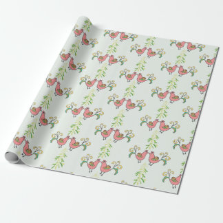 Papel De Regalo Besar las perdices con el muérdago