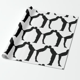 PAPEL DE REGALO BESO DE PAREJA DE BODAS