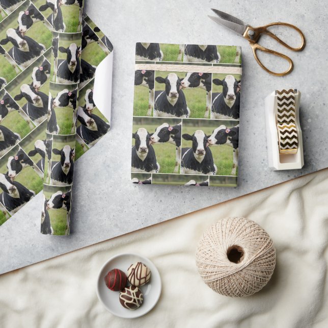 Papel De Regalo Beso de vaca Holstein (Artesanía)