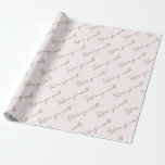 Papel De Regalo Beso & Oro Antes de que Camines Boda<br><div class="desc">Papel de regalo de boda.  Despedida de soltera.  Oro y rubor.  Antes de que camines.</div>