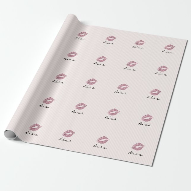 Papel De Regalo Beso rosa de moda de Guay (Desenrollado)