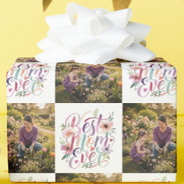 Papel De Regalo Best Mom Ever Watercolor Floral Custom