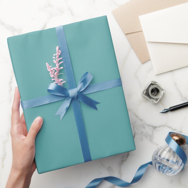 Papel De Regalo Best selling Deep Aquamarine Wrapping Paper (Regalar)