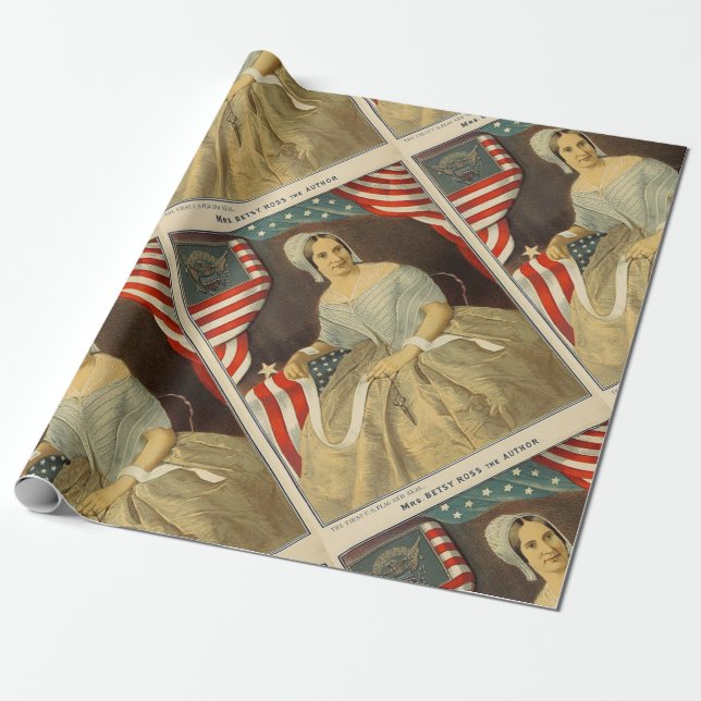 Papel De Regalo Betsy Ross: el primer retrato de la bandera estado (Desenrollado)