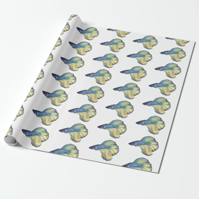 Papel De Regalo Betta Fish (Desenrollado)