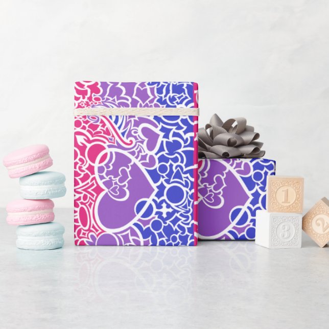 Papel De Regalo Bi Pride Squiggle (Baby Shower)