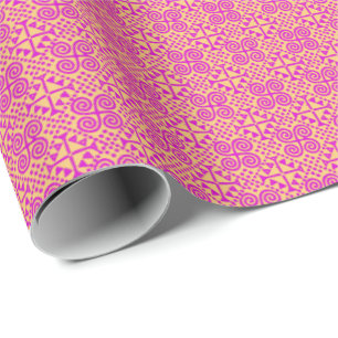 Papel De Regalo Bianca púrpura y amarillo
