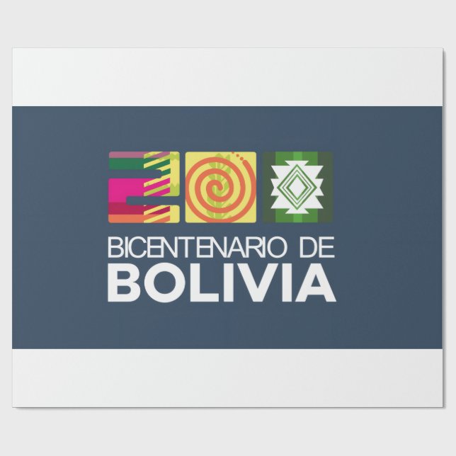 Papel De Regalo bicentenario Bolivia (Superficie plana)