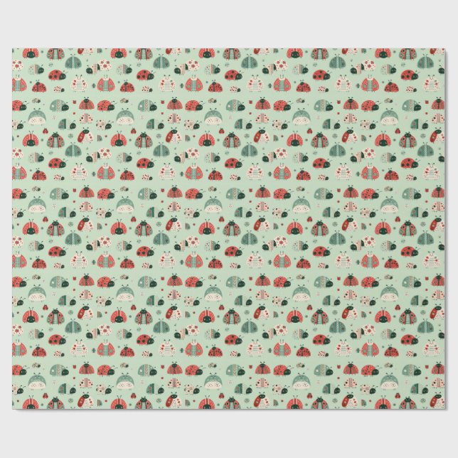 Papel De Regalo Bichitos Festivos (Superficie plana)