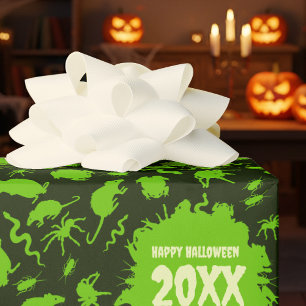 Papel De Regalo Bichos Raros Feliz Halloween Agrega El Año Verde