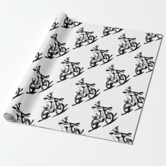 Papel De Regalo Bici y jinete simples de Motorcross