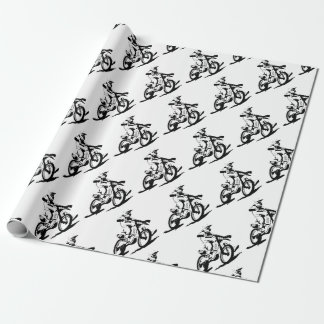 Papel De Regalo Bici y jinete simples de Motorcross