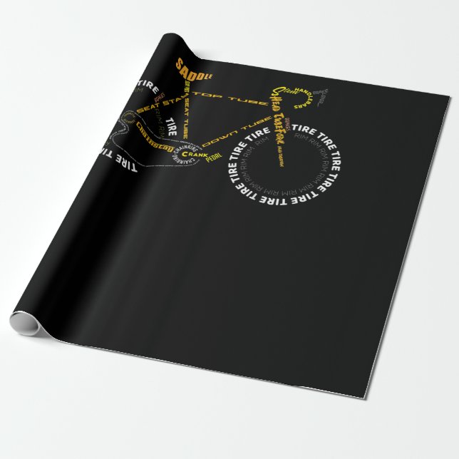 Papel De Regalo Bicicleta    AnatomíaCiclismo Cuto Es Regalo De Vi (Desenrollado)
