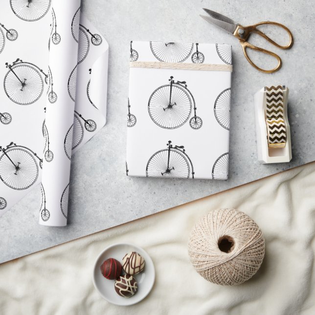 Papel De Regalo Bicicleta Antigüa (Artesanía)