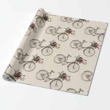 Bicicleta antigua con cesta de flores