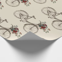 Bicicleta antigua con cesta de flores