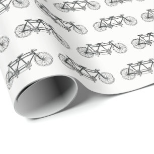 Papel De Regalo Bicicleta antigua para dos / Bicicleta tándem