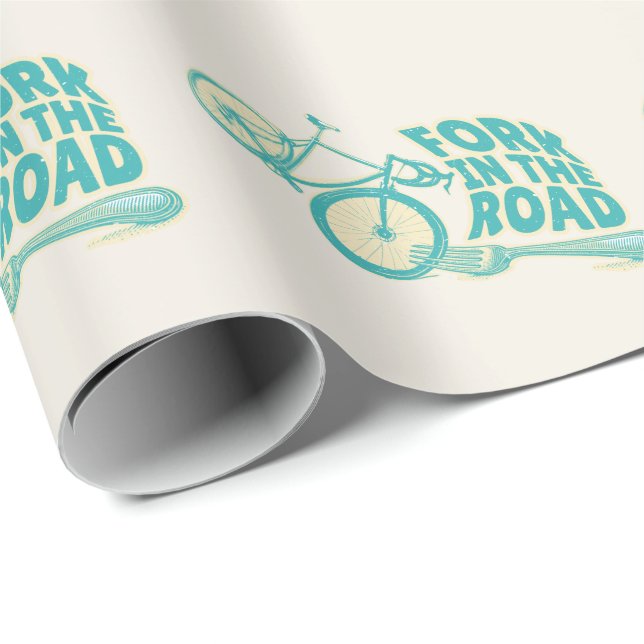 Papel De Regalo Bicicleta Fork in the road Funny (Esquina del rollo)
