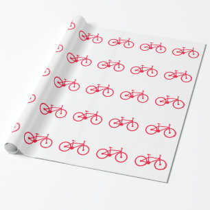 Papel De Regalo Bicicleta roja escarlata