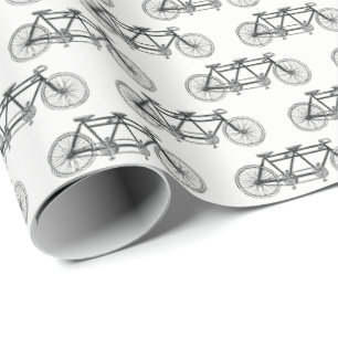 Papel De Regalo Bicicleta Vintage Construida Para Bicicleta De Dos