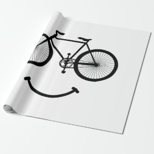 Papel De Regalo Bicicleta y sonrisa camiseta ciclismo Tee Shirt Bl