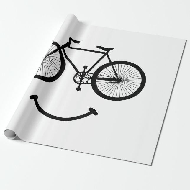 Papel De Regalo Bicicleta y sonrisa camiseta ciclismo Tee Shirt Bl (Desenrollado)