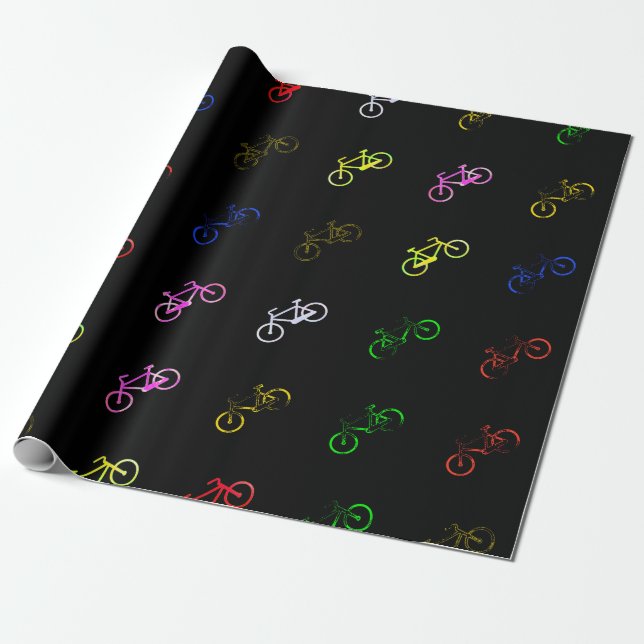 Papel De Regalo Bicicletas de colores (Desenrollado)