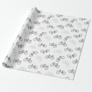Papel De Regalo Bicicletas negras y grises