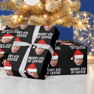 PAPEL DE REGALO BIDEN CHRISTMAS MERRY 4TH EASTER WRAPPING PAPER