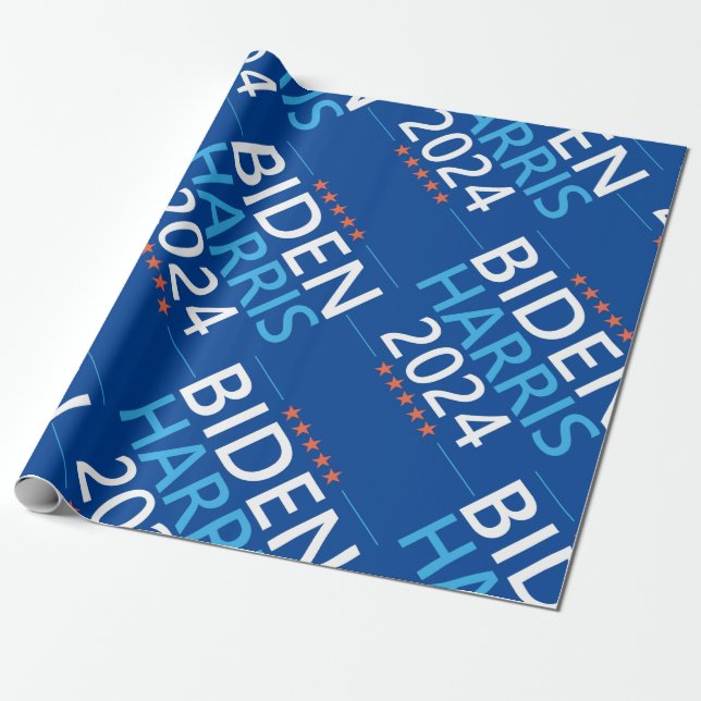 Papel De Regalo Biden Harris 2024 por las elecciones presidenciale (Desenrollado)