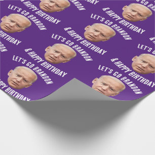 PAPEL DE REGALO BIDEN, VAMOS A BRANDON BIRTHDAY WRAPPING PAPER