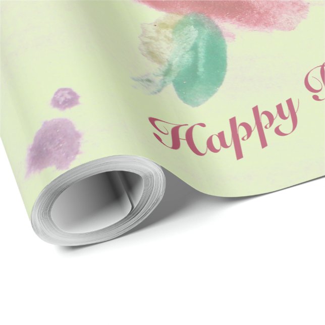 Papel De Regalo Bienvenida a evento con flores para damas (Esquina del rollo)