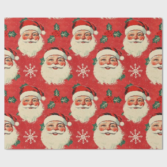 Papel De Regalo Bienvenida Clásica Santa II (Superficie plana)