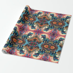 Papel De Regalo Bienvenidos al mágico mundo de los Dinos Delights