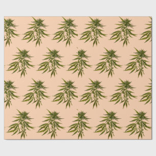 Papel De Regalo Big Green Buds sobre el peinado de marihuana perso