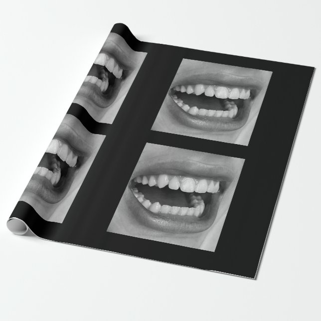 Papel De Regalo Big Mouth Wrapping Paper (Desenrollado)