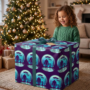 Papel De Regalo Bigfoot Alien OVNI