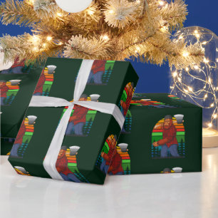 Papel De Regalo Bigfoot Leñador Con Hacha Sasquatch Silvicultor Di