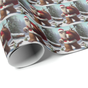 Papel De Regalo Bigfoot Santa Claus