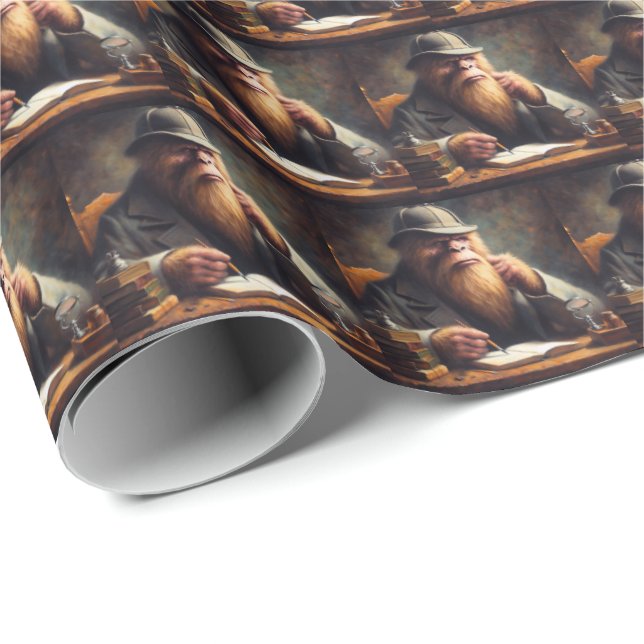 Papel De Regalo Bigfoot Sherlock Holmes (Esquina del rollo)