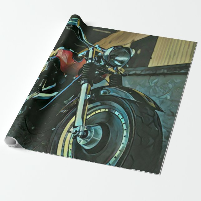 Papel De Regalo Biker gifts (Desenrollado)