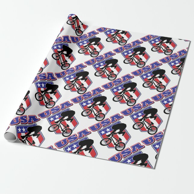 Papel De Regalo Biker USA-BMX (Desenrollado)