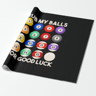 Papel De Regalo Billiards Snooker Rupan Mis Bolas Para Buena Suert