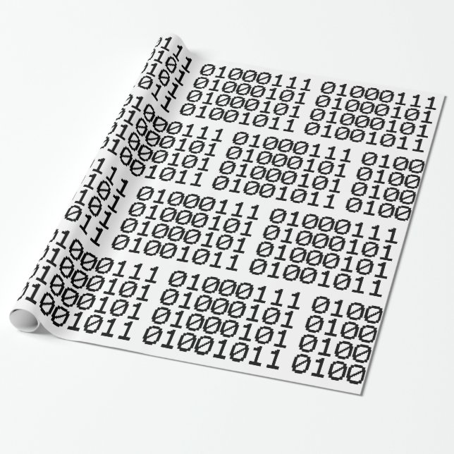 PAPEL DE REGALO BINARY GEEK (Desenrollado)