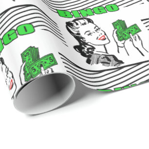 Papel De Regalo Bingo Lady con dinero