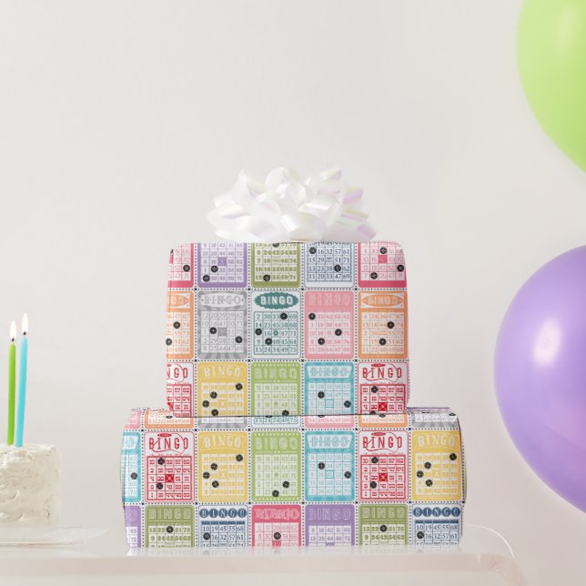 Papel De Regalo Bingo retro (Regalos de fiesta)
