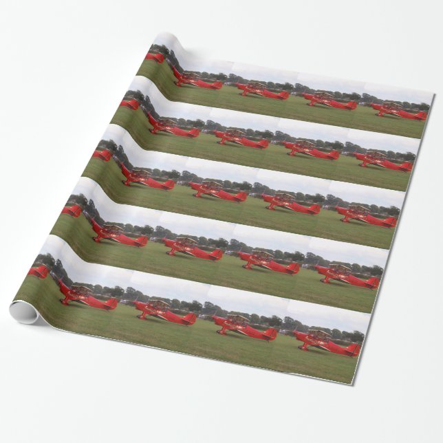 Papel De Regalo Biplano de Hatz (Desenrollado)