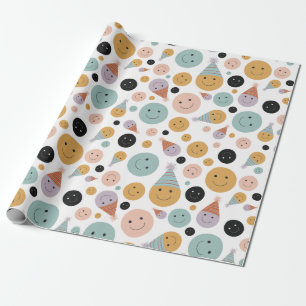 Papel De Regalo Birday Smiles White