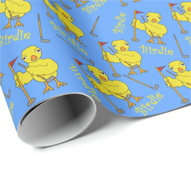 Papel De Regalo Birdie Golfing Chick (Esquina del rollo)